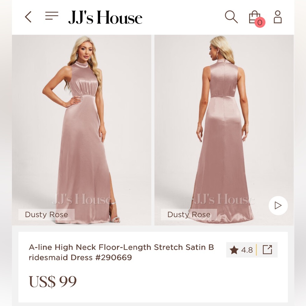 JJs House Dusty Rose Maxi Dress